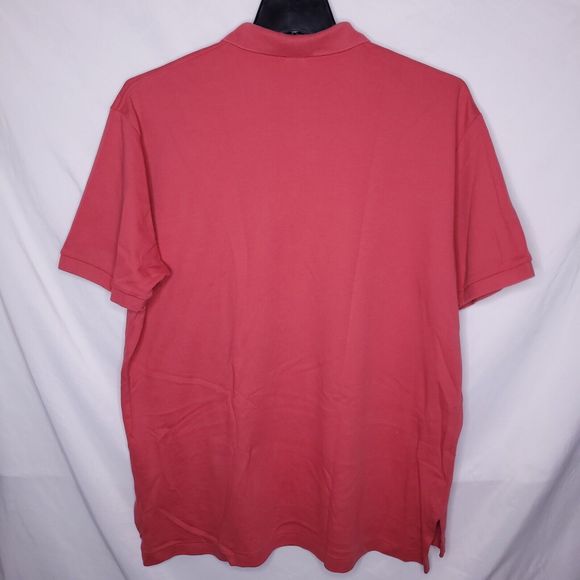 Ralph Lauren Polo Shirt Mens XL Red Navy Pony Preppy Vintage Cotton Casual - Picture 6 of 10